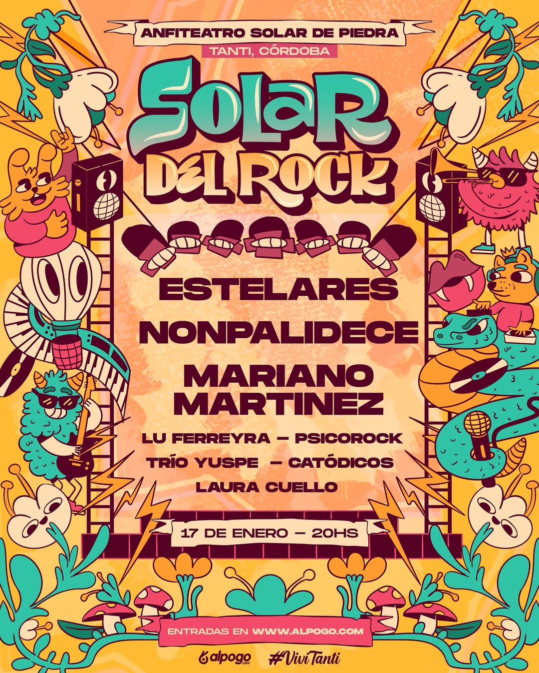 SOLAR DEL ROCK: UNA NOCHE A PURO ROCK CON BANDAS Y ARTISTAS DESTACADOS EN TANTI